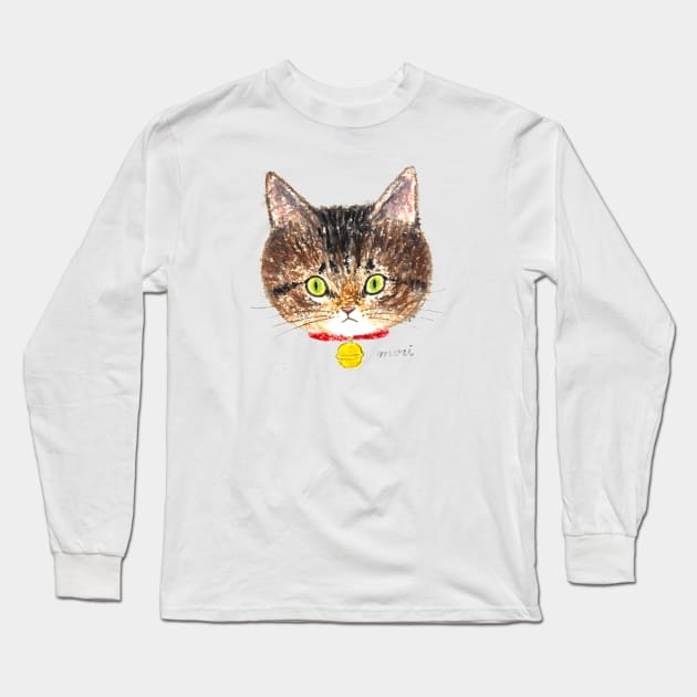 Kitty with a bell Long Sleeve T-Shirt by colorofmori